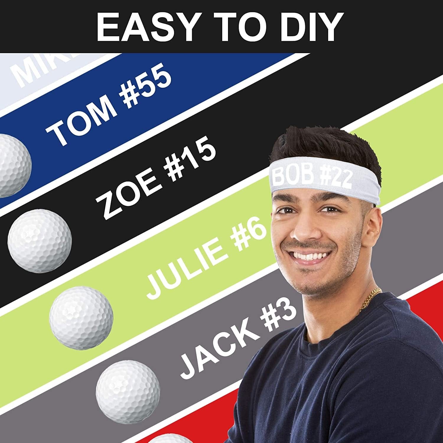 6 Pack Head Tie Headbands for Men, Tennis Karate & Ninja Headbands, Athletic Sweatbands for Men Women Apparel & Accessories > Clothing Accessories > Bandanas & Headties Chalier   