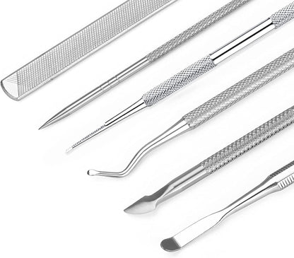6-Pack Ingrown Toenail File and Lifters, Professional Surgical Stainless Steel Ingrown Toenail Removal Tool Kit, Manicure Treatment Pedicure Nail Correction Polish Pain under Sidewall Cleaner Relief Health & Beauty > Personal Care > Cosmetics > Cosmetic Tools > Nail Tools KuanStore   