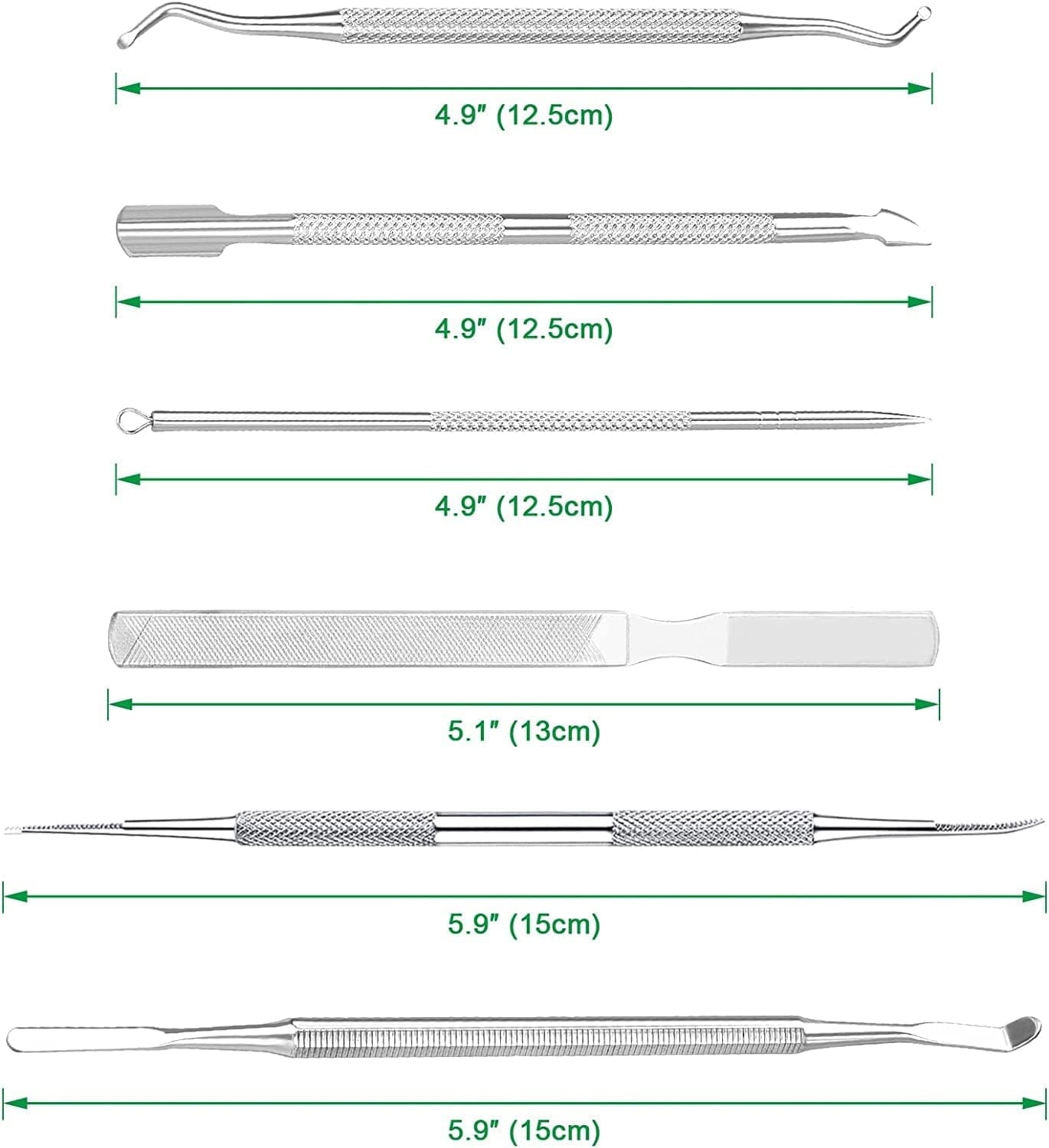 6-Pack Ingrown Toenail File and Lifters, Professional Surgical Stainless Steel Ingrown Toenail Removal Tool Kit, Manicure Treatment Pedicure Nail Correction Polish Pain under Sidewall Cleaner Relief Health & Beauty > Personal Care > Cosmetics > Cosmetic Tools > Nail Tools KuanStore   