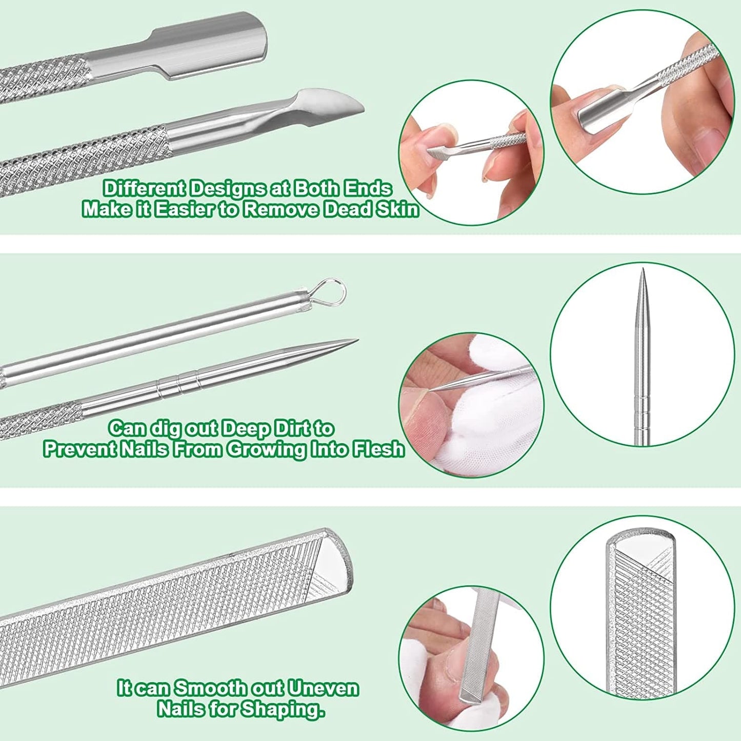 6-Pack Ingrown Toenail File and Lifters, Professional Surgical Stainless Steel Ingrown Toenail Removal Tool Kit, Manicure Treatment Pedicure Nail Correction Polish Pain under Sidewall Cleaner Relief Health & Beauty > Personal Care > Cosmetics > Cosmetic Tools > Nail Tools KuanStore   