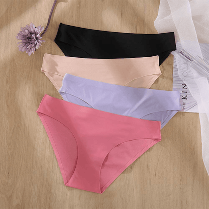 6 Pack Women’S Seamless Hipster Underwear No Show Panties Invisibles Briefs Soft Stretch Bikini Underwears XS-XL Apparel & Accessories > Clothing > Underwear & Socks > Underwear KYLIE MAX   