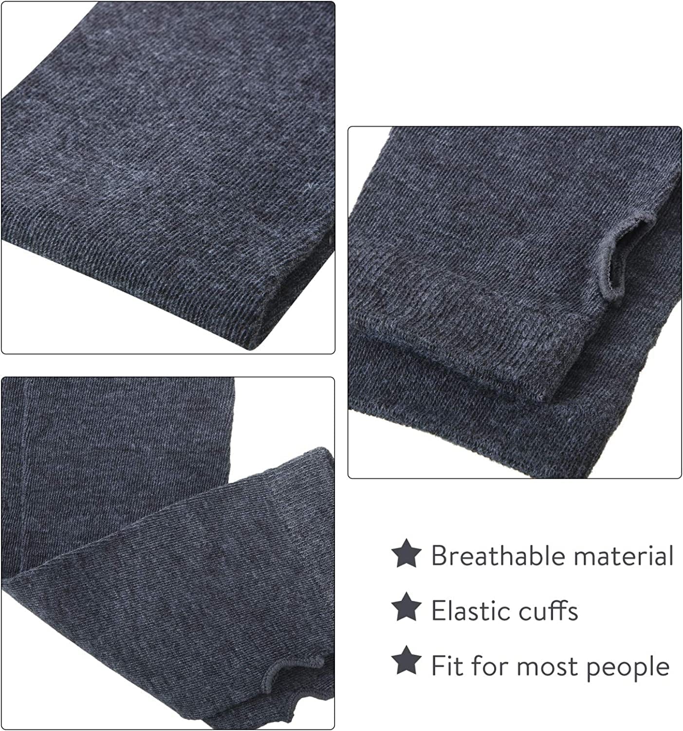 6 Pairs Knit Arm Warmer Thumb Hole Stretchy Gloves Women Long Fingerless Gloves Apparel & Accessories > Clothing Accessories > Gloves & Mittens SATINIOR   