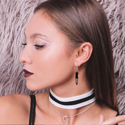 6 Pairs Punk Knife Dagger Drop Dangle Earring Set Gothic Acrylicjust Follow Bloody Printed Knife Earring for Women Girl Teen Hip Hop Halloween Party Jewelry with Box Apparel & Accessories > Jewelry > Earrings Just Follow   