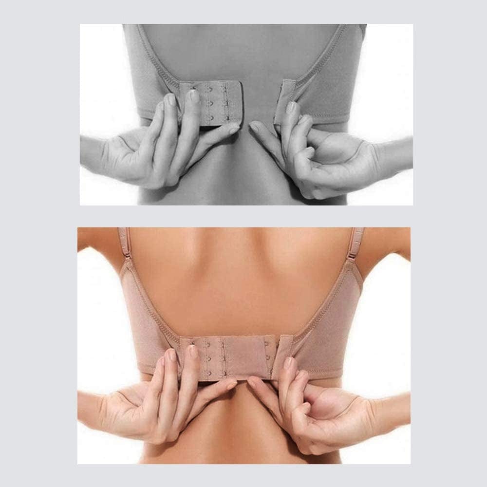 6 Pcs Women'S Bra Extender 2 Hooks/ 3 Hooks/ 4 Hooks Elastic Bra Extension Strap, Bra Lingerie Extenders, White/Black/Beige