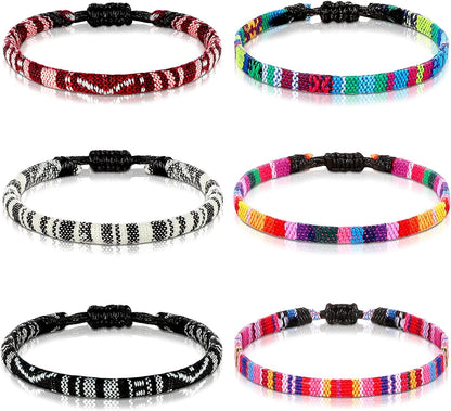 6 Pieces Ankle Bracelet Adjustable Boho Surfer Anklet Bracelet Thin Rope Unisex Handmade Beach Anklet Boho Colorful Ankle Bracelet Bohemia Anklet Chain Jewelry Festival Accessories Apparel & Accessories > Jewelry > Anklets Jadive Delicate Style  