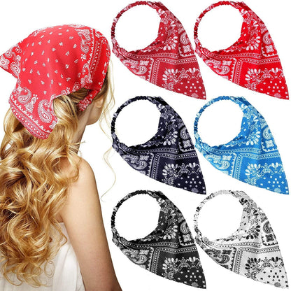 6 Pieces Floral Elastic Hair Bandanas Scarf Headband Chiffon Head Kerchief Floral Printed Turban Boho Headbands Hair Bandanas with Hair Clips for Women Girls Hair Accessories (Classic Floral Patterns) Apparel & Accessories > Clothing Accessories > Bandanas & Headties Syhood Vintage Floral Patterns  