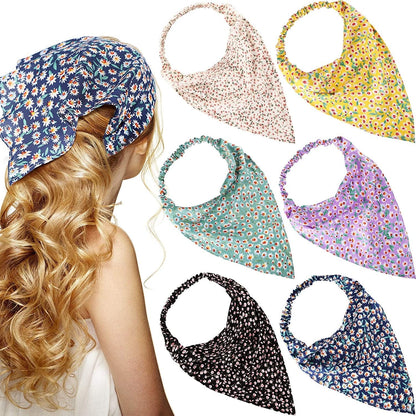 6 Pieces Floral Elastic Hair Bandanas Scarf Headband Chiffon Head Kerchief Floral Printed Turban Boho Headbands Hair Bandanas with Hair Clips for Women Girls Hair Accessories (Classic Floral Patterns) Apparel & Accessories > Clothing Accessories > Bandanas & Headties Syhood Pretty Floral Patterns  