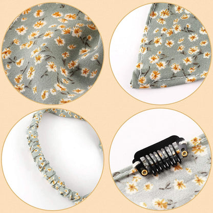 6 Pieces Floral Elastic Hair Bandanas Scarf Headband Chiffon Head Kerchief Floral Printed Turban Boho Headbands Hair Bandanas with Hair Clips for Women Girls Hair Accessories (Classic Floral Patterns) Apparel & Accessories > Clothing Accessories > Bandanas & Headties Syhood   