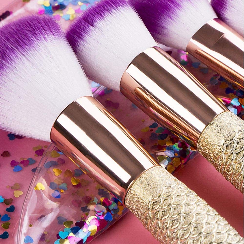 6 Pieces Mermaid Makeup Brush Set Lovely Makeup Brush Kit for Girls Portable Beauty Cosmetic Tools Women Cosmetic Concealer Brush Health & Beauty > Personal Care > Cosmetics > Cosmetic Tools > Makeup Tools L-way   
