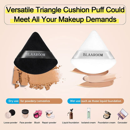 6 Pieces Powder Puff Face Makeup Velour Soft Triangle Powder Puffs - for Loose Powder Mineral Powder Body Powder Wet Dry Cosmetic Foundation Sponge Makeup Tool Health & Beauty > Personal Care > Cosmetics > Cosmetic Tools > Makeup Tools BLAAROOM   