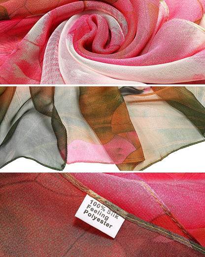 6 Pieces Scarf for Women Print Floral Pattern Scarf Lightweight Shawl Mixed Color Wrap Shawl Headscarf Neck Cover for Women Girls,62 X 20 Inches Apparel & Accessories > Clothing Accessories > Scarves & Shawls Zhanmai   