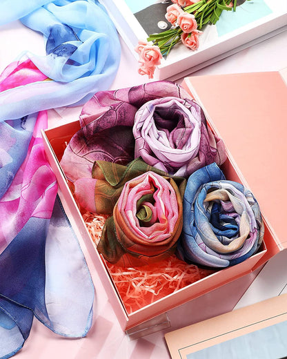 6 Pieces Scarf for Women Print Floral Pattern Scarf Lightweight Shawl Mixed Color Wrap Shawl Headscarf Neck Cover for Women Girls,62 X 20 Inches Apparel & Accessories > Clothing Accessories > Scarves & Shawls Zhanmai   