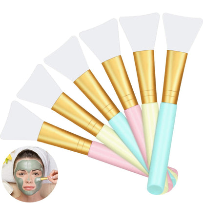 6 Pieces Silicone Face Mask Brushes Soft Facial Clay Mud Mask Applicator Brush for Foundation, Cosmetic Mask, Body Lotion and Body Butter Beauty Tools Health & Beauty > Personal Care > Cosmetics > Cosmetic Tools > Makeup Tools Boao   