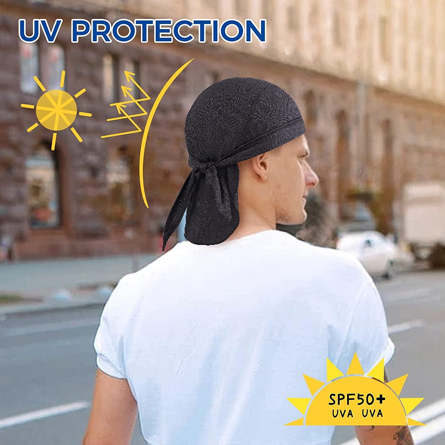 6 Pieces Sweat Wicking Head Wrap Helmet Liner Skull Cap Breathable Dew Do Rags for Outdoor Activities Apparel & Accessories > Clothing Accessories > Bandanas & Headties XDRISONY   
