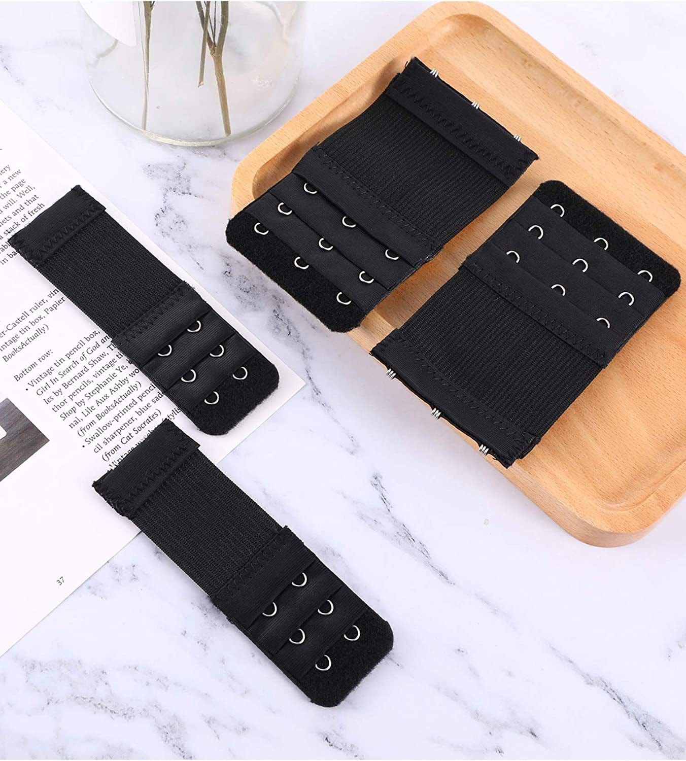 6 Pieces Women'S Bra Extenders Elastic Stretchy Bra Extension Strap, 3 Rows X 3 Hooks, 3 Rows X 2 Hooks (3 Rows X 3 Hooks, 3 Rows X 2 Hooks, Color Set 1)