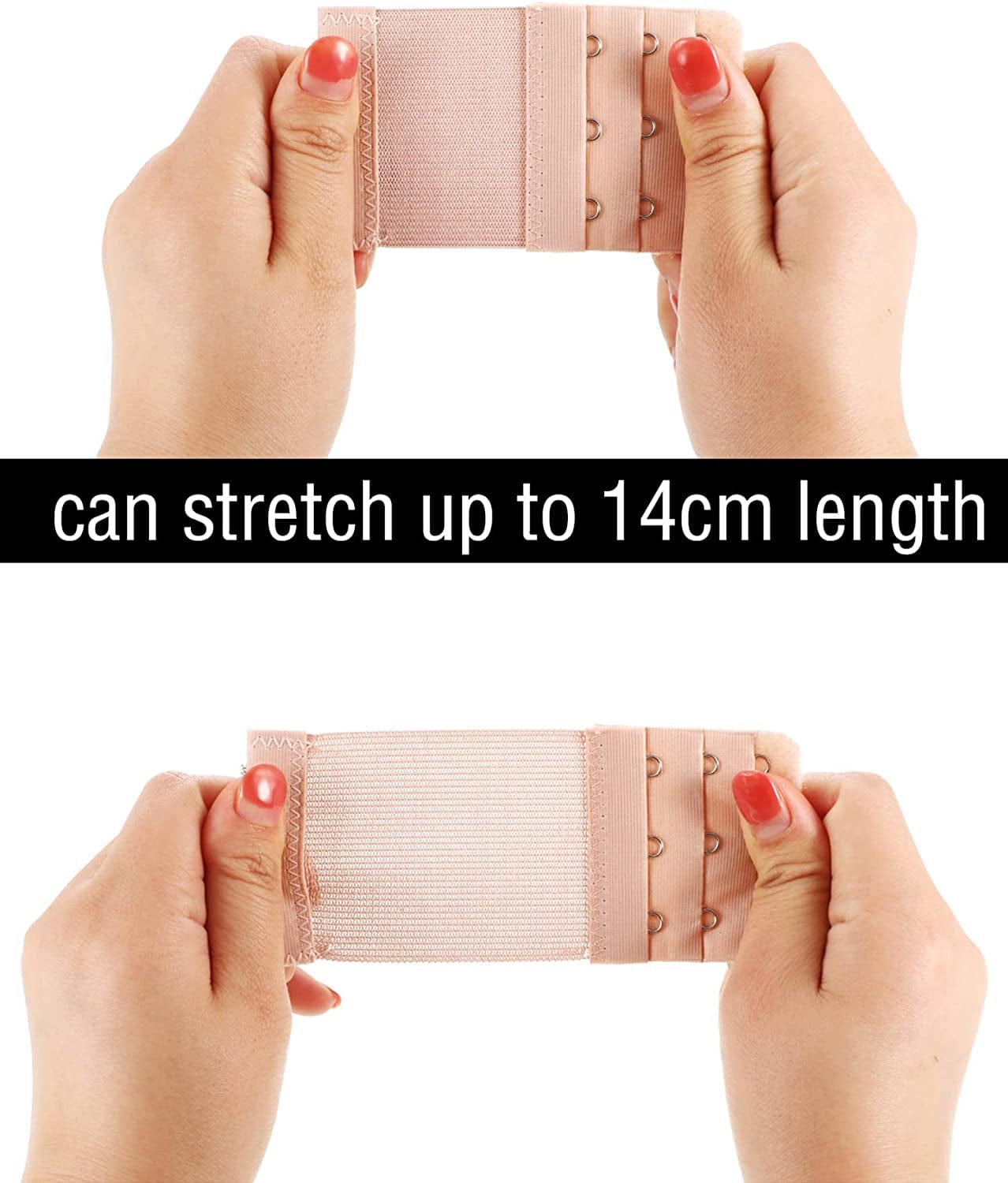 6 Pieces Women'S Bra Extenders Elastic Stretchy Bra Extension Strap, 3 Rows X 3 Hooks, 3 Rows X 2 Hooks (3 Rows X 3 Hooks, 3 Rows X 2 Hooks, Color Set 1)