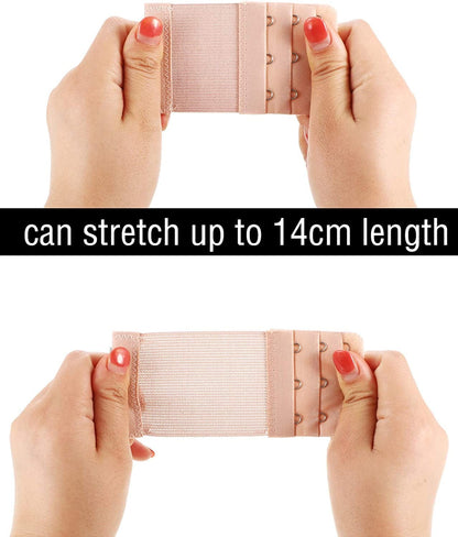 6 Pieces Women'S Bra Extenders Elastic Stretchy Bra Extension Strap, 3 Rows X 3 Hooks, 3 Rows X 2 Hooks (3 Rows X 3 Hooks, 3 Rows X 2 Hooks, Color Set 1)