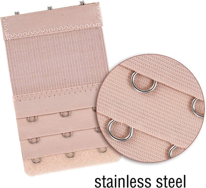 6 Pieces Women'S Bra Extenders Elastic Stretchy Bra Extension Strap, 3 Rows X 3 Hooks, 3 Rows X 2 Hooks (3 Rows X 3 Hooks, 3 Rows X 2 Hooks, Color Set 1)