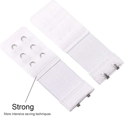 6 Pieces Women'S Soft Comfortable Elastic Bra Extenders Bra Extension Strap 2 Hook 3 Row Lady'S Bra Extender Bra Band
