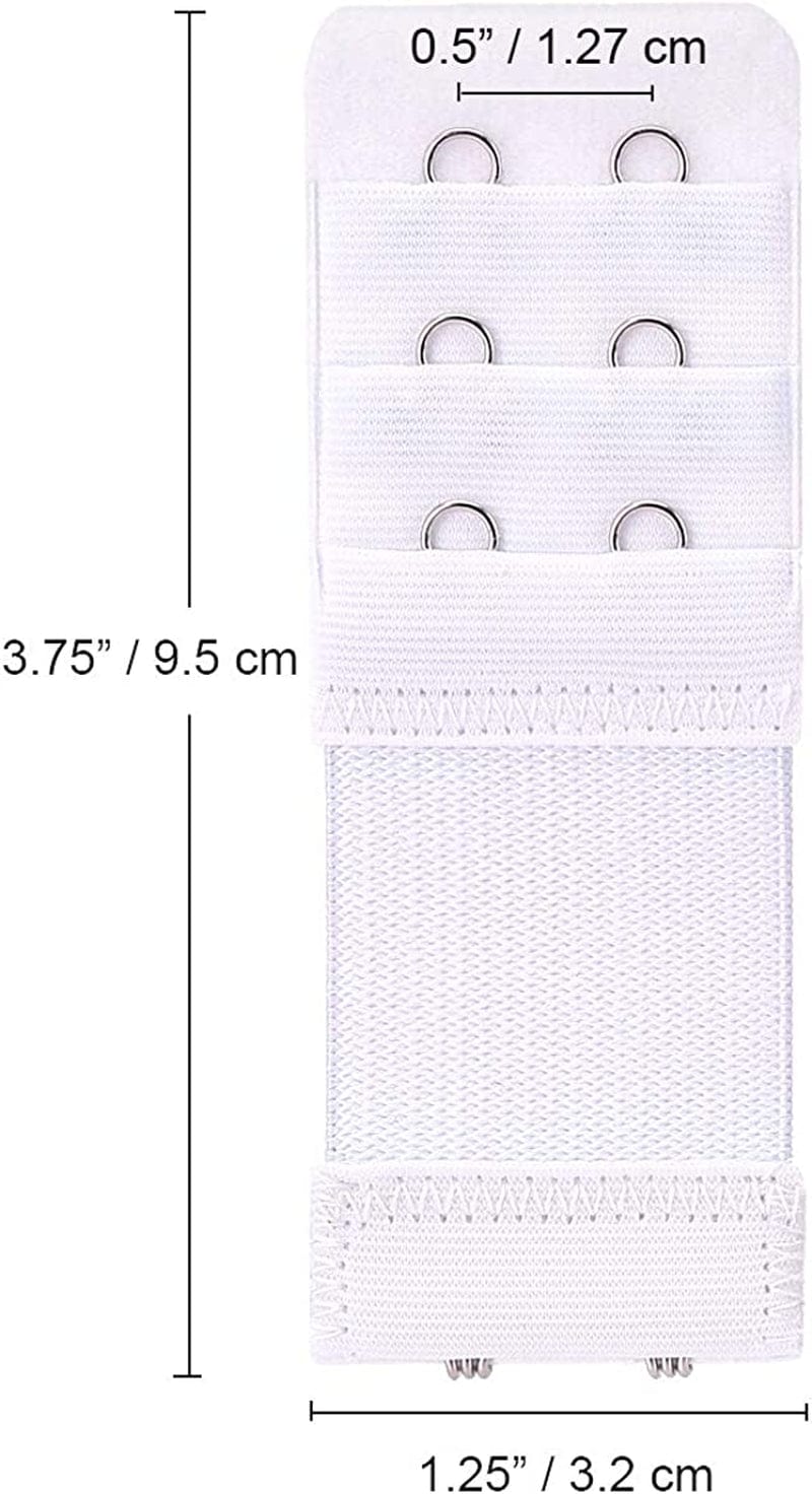 6 Pieces Women'S Soft Comfortable Elastic Bra Extenders Bra Extension Strap 2 Hook 3 Row Lady'S Bra Extender Bra Band