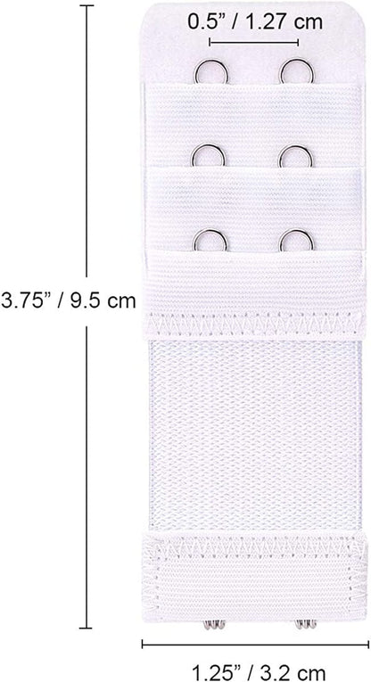 6 Pieces Women'S Soft Comfortable Elastic Bra Extenders Bra Extension Strap 2 Hook 3 Row Lady'S Bra Extender Bra Band