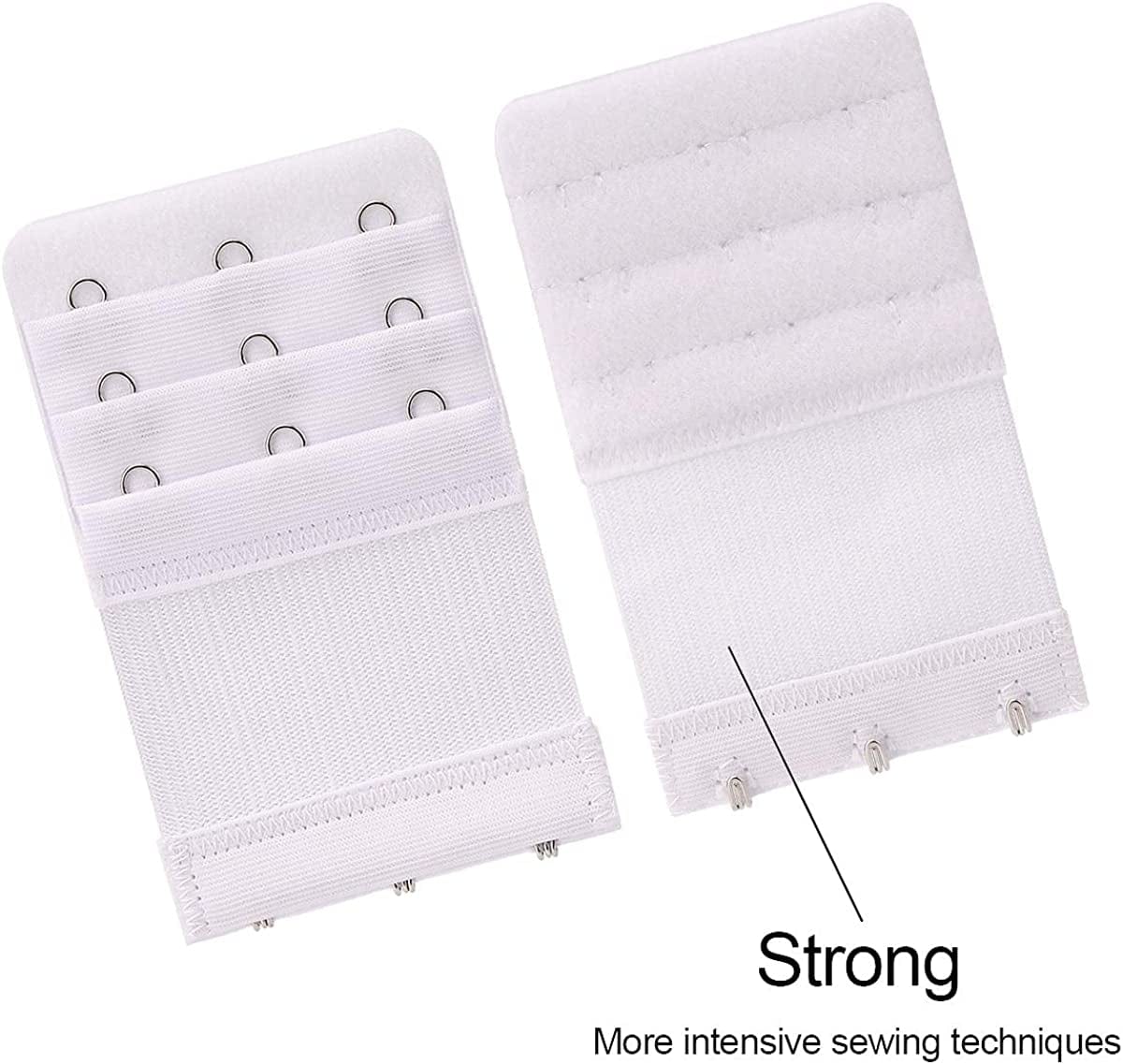 6 Pieces Women'S Soft Comfortable Elastic Bra Extenders Bra Extension Strap 3 Hook 3 Row Lady'S Bra Extender Bra Band