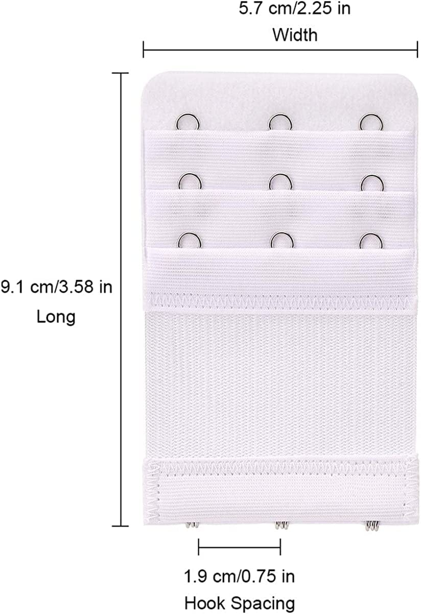 6 Pieces Women'S Soft Comfortable Elastic Bra Extenders Bra Extension Strap 3 Hook 3 Row Lady'S Bra Extender Bra Band