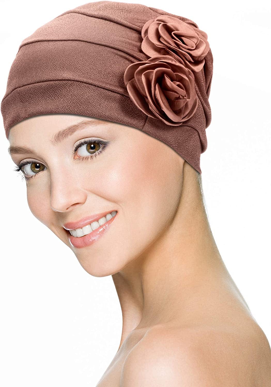 6 Pieces Women Turban Flower Caps Vintage Beanie Headscarf Elastic Headwrap Hat Apparel & Accessories > Clothing Accessories > Headwear SATINIOR   