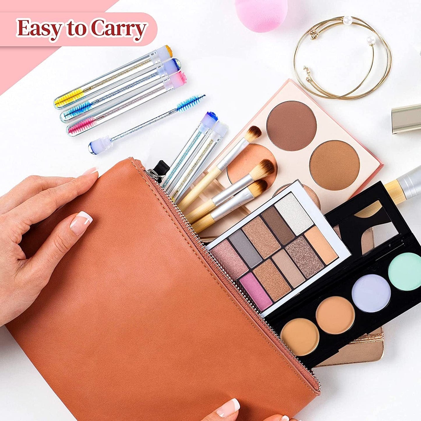60 Pieces Disposable Mascara Wand Tube Set, 30 Diamond Empty Mascara Tube and 30 Crystal Eyelash Brush Spoolies Makeup Brush Eyebrow Applicator Tool for Lash Exention Supplies (Classic Style) Health & Beauty > Personal Care > Cosmetics > Cosmetic Tools > Makeup Tools Patelai   