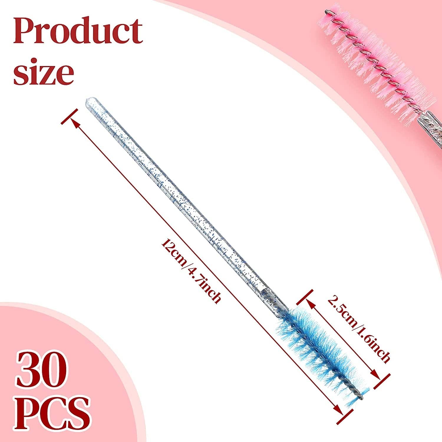 60 Pieces Disposable Mascara Wand Tube Set, 30 Diamond Empty Mascara Tube and 30 Crystal Eyelash Brush Spoolies Makeup Brush Eyebrow Applicator Tool for Lash Exention Supplies (Classic Style) Health & Beauty > Personal Care > Cosmetics > Cosmetic Tools > Makeup Tools Patelai   