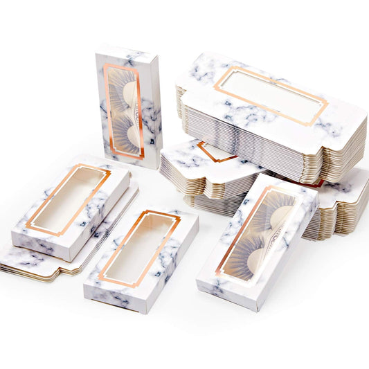 60 Pieces Empty Eyelash Case Soft Paper Lash Box Eyelash Packaging Box Marble Design Eyelashes Container for False Eyelash Care Cosmetic Tools Health & Beauty > Personal Care > Cosmetics > Cosmetic Tools > Makeup Tools Maitys   