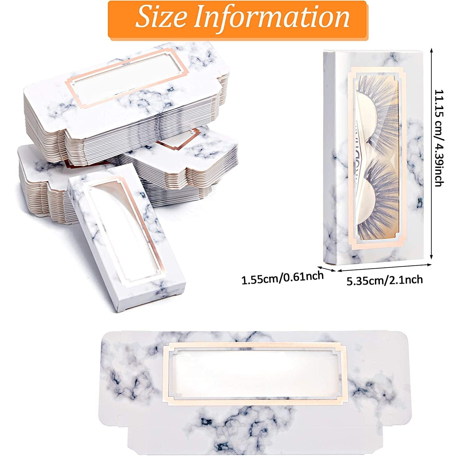 60 Pieces Empty Eyelash Case Soft Paper Lash Box Eyelash Packaging Box Marble Design Eyelashes Container for False Eyelash Care Cosmetic Tools Health & Beauty > Personal Care > Cosmetics > Cosmetic Tools > Makeup Tools Maitys   