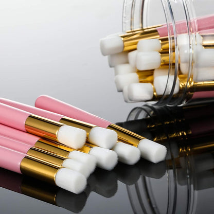 60 Pieces Lash Shampoo Brushes with Container, Eyelash Extension Cleansing Brush Nose Pore Cleaning Brush Peel off Blackhead Removing Tool Cosmetic Lash Cleanser Facial Cleansing Brushes (Pink) Health & Beauty > Personal Care > Cosmetics > Cosmetic Tools > Makeup Tools Patelai   