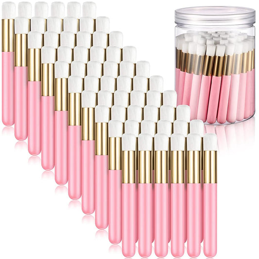 60 Pieces Lash Shampoo Brushes with Container, Eyelash Extension Cleansing Brush Nose Pore Cleaning Brush Peel off Blackhead Removing Tool Cosmetic Lash Cleanser Facial Cleansing Brushes (Pink) Health & Beauty > Personal Care > Cosmetics > Cosmetic Tools > Makeup Tools Patelai Pink  