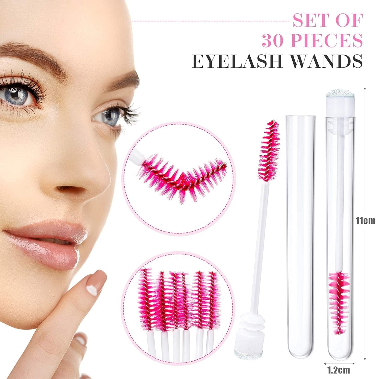60 Pieces Mascara Wand Tube Set 30 Diamond Empty Eyelash Brush Tubes Spoolies 30 Mascara Wand Lash Extension Brushes Applicators Makeup Tools (110 Mm, Iridescent) Health & Beauty > Personal Care > Cosmetics > Cosmetic Tools > Makeup Tools Patelai   