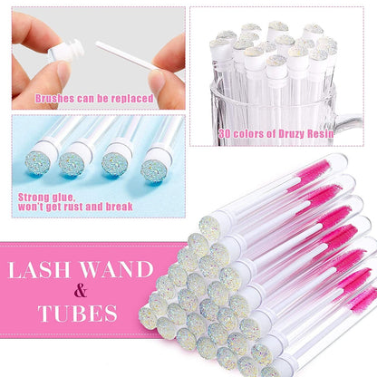 60 Pieces Mascara Wand Tube Set 30 Diamond Empty Eyelash Brush Tubes Spoolies 30 Mascara Wand Lash Extension Brushes Applicators Makeup Tools (110 Mm, Iridescent) Health & Beauty > Personal Care > Cosmetics > Cosmetic Tools > Makeup Tools Patelai   