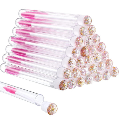 60 Pieces Mascara Wand Tube Set 30 Diamond Empty Eyelash Brush Tubes Spoolies 30 Mascara Wand Lash Extension Brushes Applicators Makeup Tools (110 Mm, Iridescent) Health & Beauty > Personal Care > Cosmetics > Cosmetic Tools > Makeup Tools Patelai Pink Cute Style 