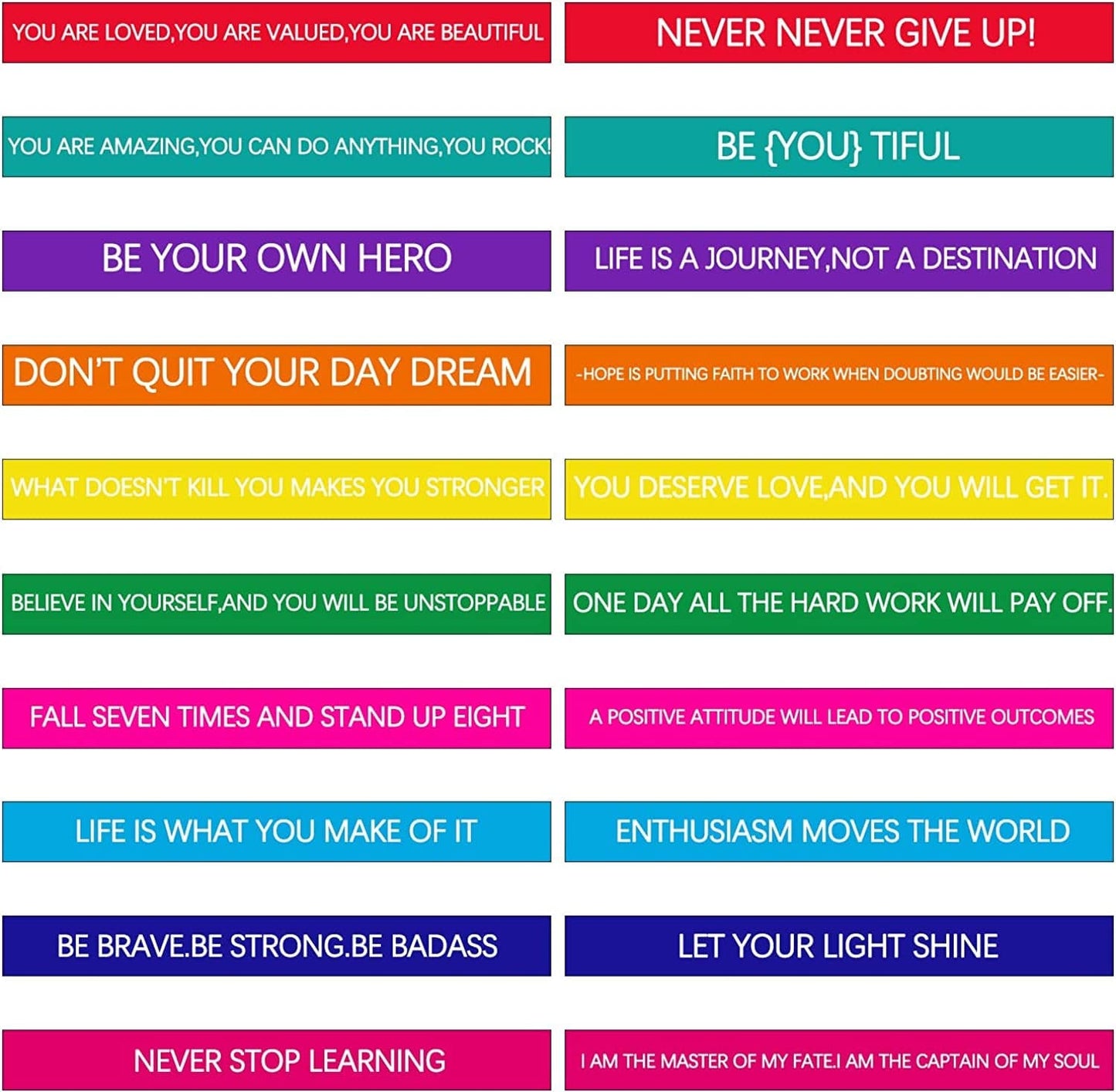 60 Pieces Motivational Quote Rubber Wristbands Colored Inspirational Silicone Bracelets Stretch Unisex Wristbands for Women Men Teen Gifts, 20 Styles Apparel & Accessories > Jewelry > Bracelets Sumind   