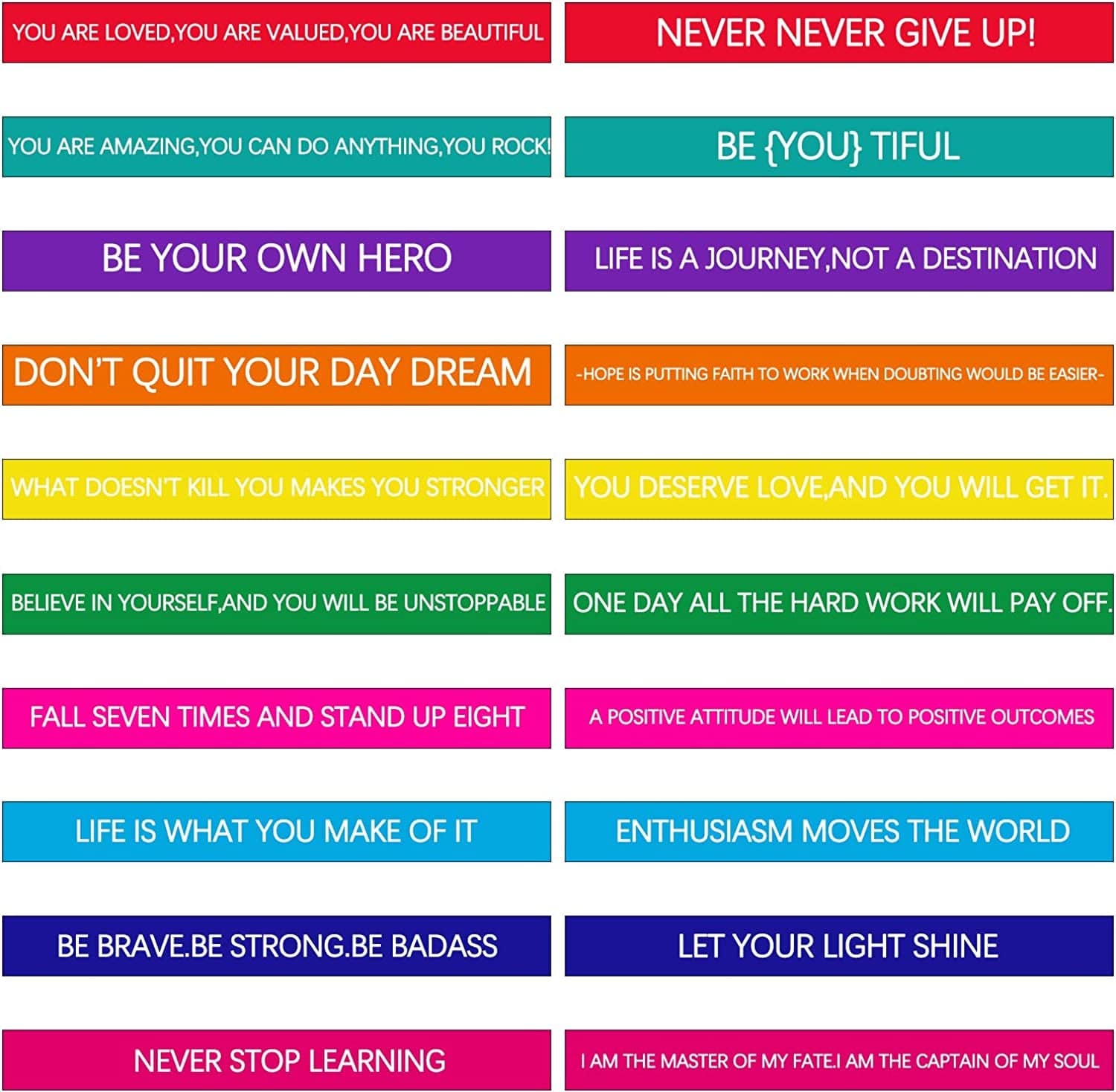 60 Pieces Motivational Quote Rubber Wristbands Colored Inspirational Silicone Bracelets Stretch Unisex Wristbands for Women Men Teen Gifts, 20 Styles Apparel & Accessories > Jewelry > Bracelets Sumind   