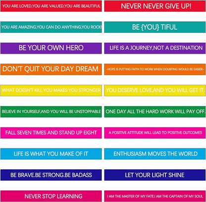 60 Pieces Motivational Quote Rubber Wristbands Colored Inspirational Silicone Bracelets Stretch Unisex Wristbands for Women Men Teen Gifts, 20 Styles Apparel & Accessories > Jewelry > Bracelets Sumind   