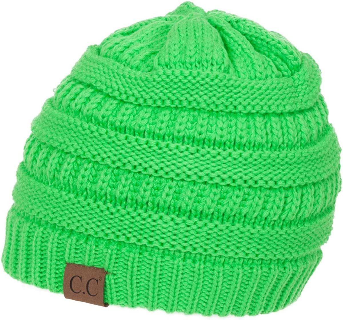C.C Women'S Beanie Apparel & Accessories > Clothing Accessories > Hats C.C Neon Green One Size 