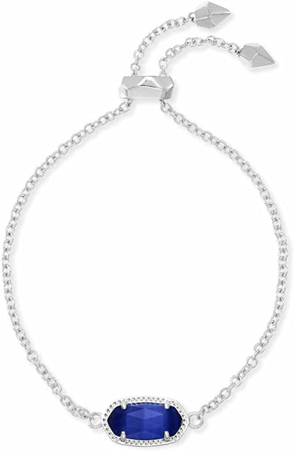 Kendra Scott Elaina Link Chain Bracelet for Women Apparel & Accessories > Jewelry > Bracelets Kendra Scott RHODIUM - COBALT CATS EYE  