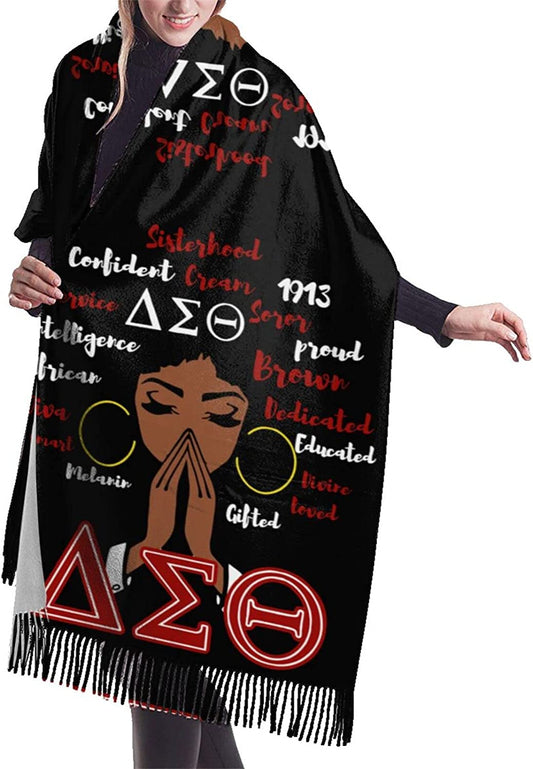 Sorority Gifts Womens Scarf Shawls and Wraps for Winter Warm Long Large Scarves Gift Idea Apparel & Accessories > Clothing Accessories > Scarves & Shawls Generic 1 One Size 