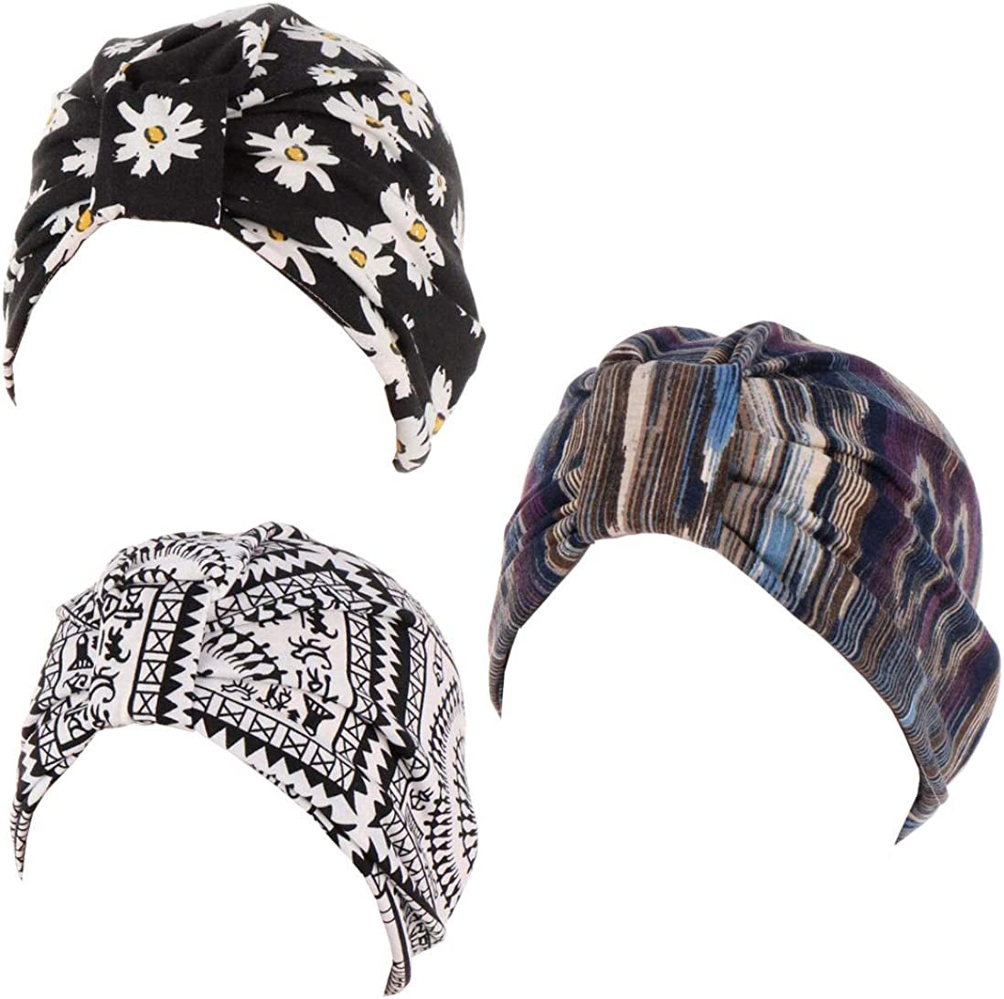 Lucky Staryuan ® 3Pack Women'S Beanie Chemo Hat Cap Soft Cute Cancer Headwear Apparel & Accessories > Clothing Accessories > Headwear Lucky staryuan Color2 Combination  