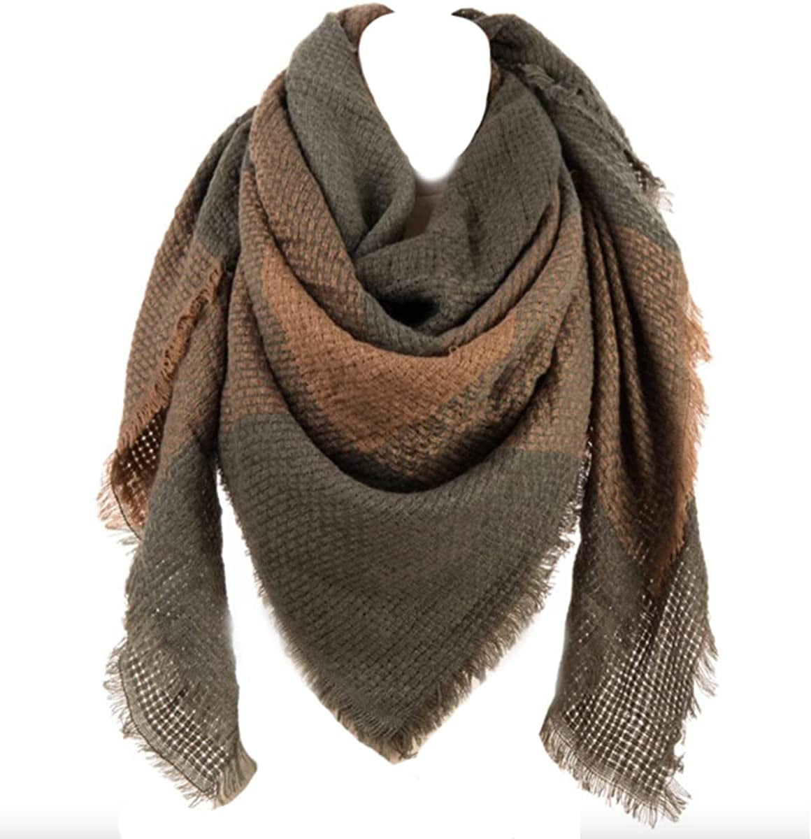 Neal LINK Women'S Plaid Scarf Blanket Wrap Warm Tartan Checked Shawl Tartan Scarves Pashmina Cape Apparel & Accessories > Clothing Accessories > Scarves & Shawls Neal LINK Red Blue White  