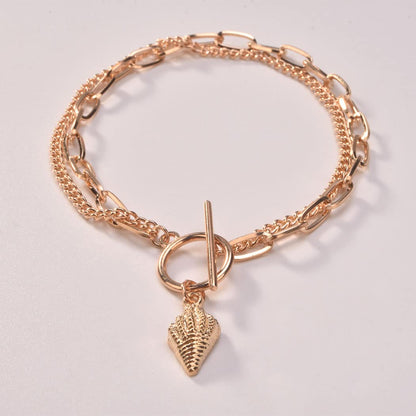 Generic Paper Clip Shell Anklet Bracelet Gold Pendant Ankle Chain Fashion Foot Jewelry for Women and Teen Girl Apparel & Accessories > Jewelry > Anklets Generic   