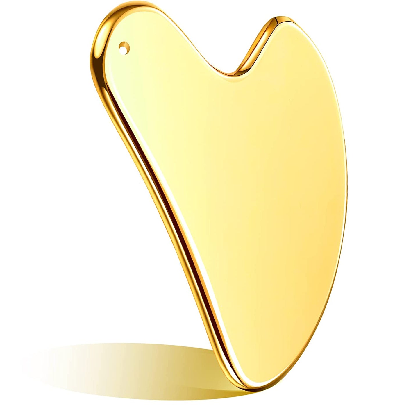 Nuanchu Stainless Steel Gua Sha Facial Tools Guasha Tool for Face Metal Gua Sha Tighten Skin Heart Massage Guasha Beauty Tool for Body Eyes Neck Massager with Travel Pouch (Heart Style) Health & Beauty > Personal Care > Cosmetics > Cosmetic Tools > Skin Care Tools Nuanchu Gold  