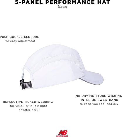 New Balance 5 Panel Performance Hat Apparel & Accessories > Clothing Accessories > Hats New Balance   