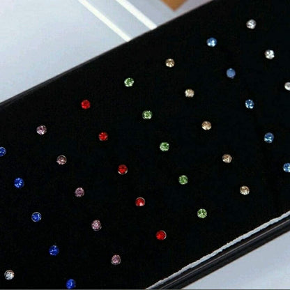 60Pcs Stainless Steel Crystal Nose Ring Set Women Steel Nose Piercing Set Ear Bone Needle Studs Body Jewelry Durable and Practical Apparel & Accessories > Jewelry > Body Jewelry Generic   