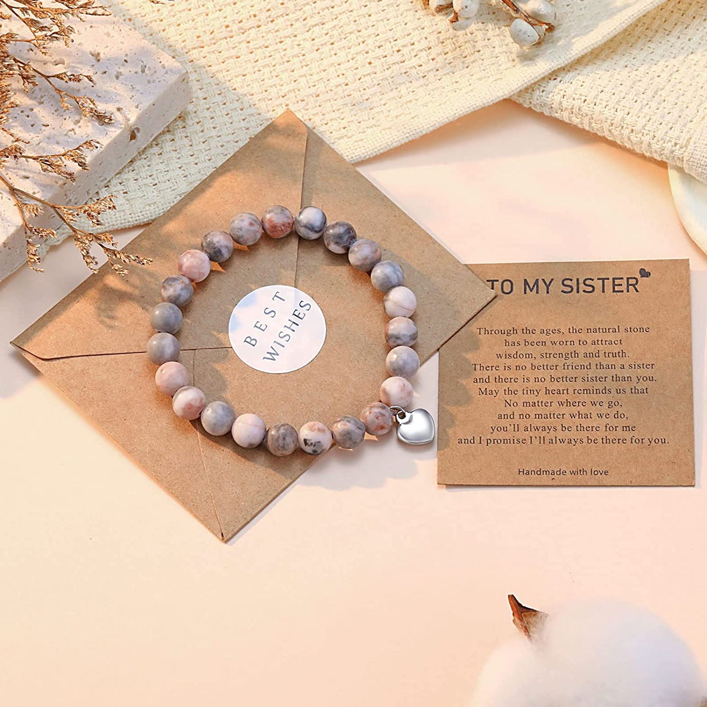 UNGENT THEM Sister/Sister in Law/Unbiological Sister/Big Sister/Best Friend/Friendship Bracelets for Women Birthday Christmas Valentine'S Day Gifts Apparel & Accessories > Jewelry > Bracelets UNGENT THEM   